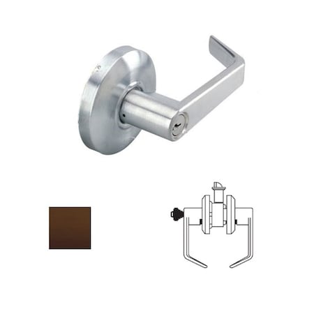 Cal-Royal Design Classroom Lever Lock, 2-3/4 Backset, ASA Strike, Schlage C Keyway, US10B Dark Bronze SL03-10B